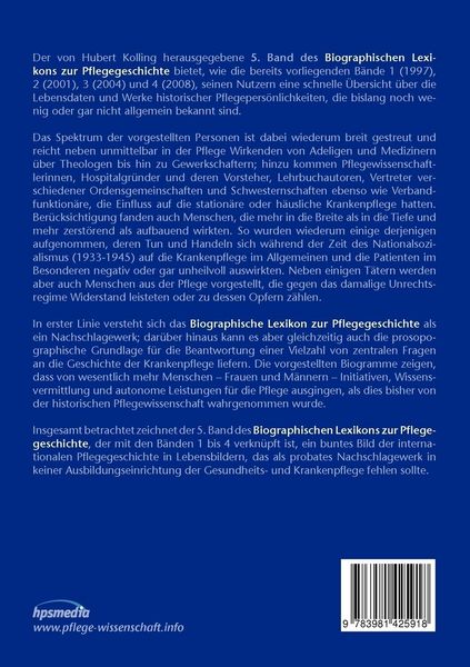 Produktbild: Biographisches Lexikon zur Pflegegeschichte
