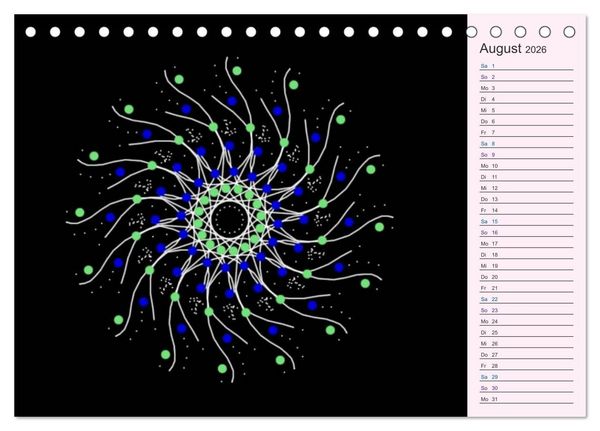Produktbild: Filigran - Mandalas (Tischkalender 2026 DIN A5 quer), CALVENDO Monatskalender