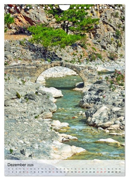 Produktbild: Naturerlebnis Samaria Schlucht auf Kreta (Wandkalender 2026 DIN A4 hoch), CALVENDO Monatskalender