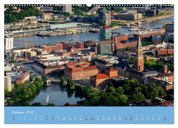 Produktbild: Kiel aus der Luft - Die Stadt an der F&ouml;rde aus dem Ballon fotografiert (Wandkalender 2026 DIN A2 quer), CALVENDO Monatskalender