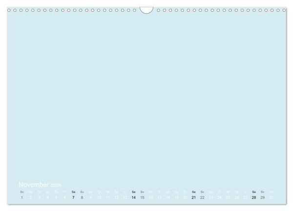Produktbild: Bastelkalender - hell Blau (Wandkalender 2026 DIN A3 quer), CALVENDO Monatskalender