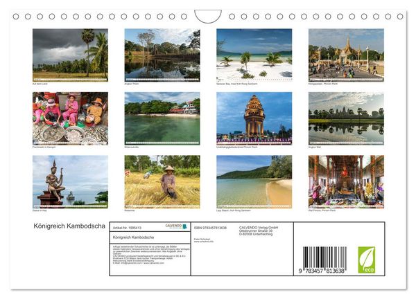 Produktbild: K&ouml;nigreich Kambodscha (Wandkalender 2026 DIN A4 quer), CALVENDO Monatskalender