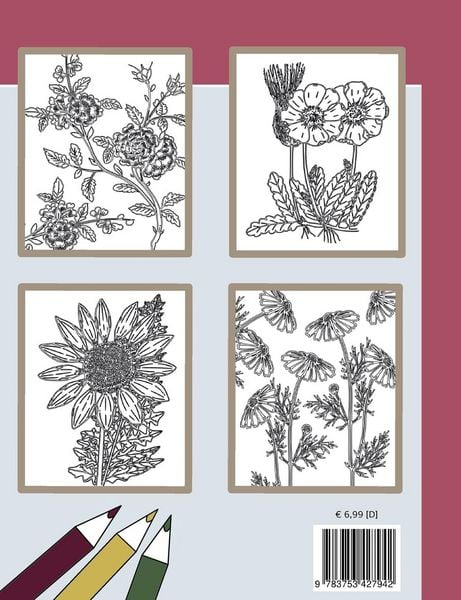 Produktbild: Klassik Art Malbuch f&uuml;r Erwachsene und Kinder ab 8 Jahren - Blumen