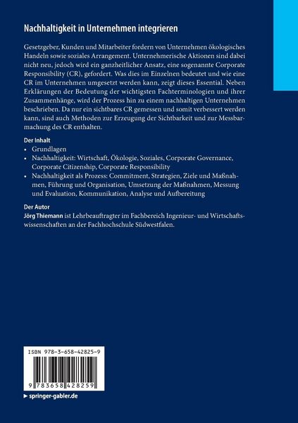 Produktbild: Nachhaltigkeit in Unternehmen integrieren