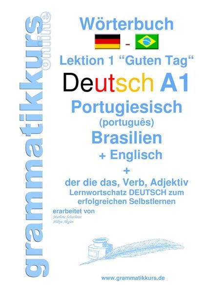 Produktbild: W&ouml;rterbuch Deutsch - Portugiesisch (Brasilien) - Englisch Niveau A1