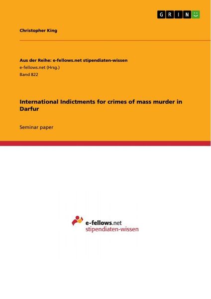 Produktbild: International Indictments for crimes of mass murder in Darfur