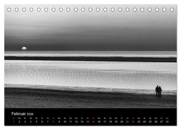 Produktbild: Das Licht in Schwarz und Wei&szlig; (Tischkalender 2026 DIN A5 quer), CALVENDO Monatskalender