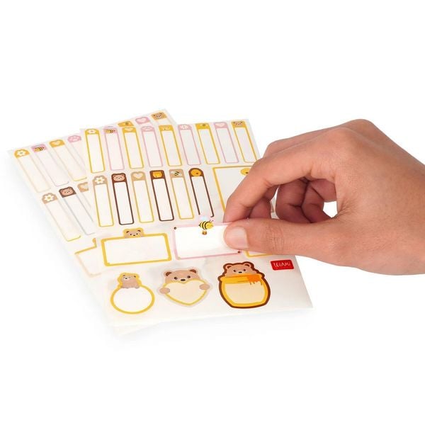 Produktbild: Legami Set aus 66 klebenden Labels - Teddyb&auml;r