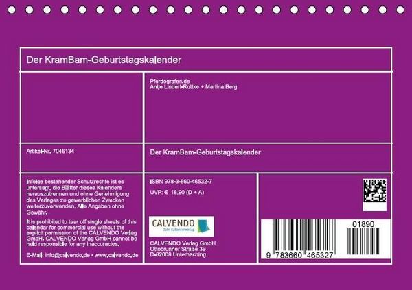 Produktbild: Der KramBam-Geburtstagskalender (Tischkalender immerw&auml;hrend DIN A5 quer)