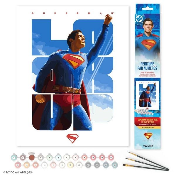 Malen nach Zahlen Superman zwischen den Wolken Ohne Keilrahmen
