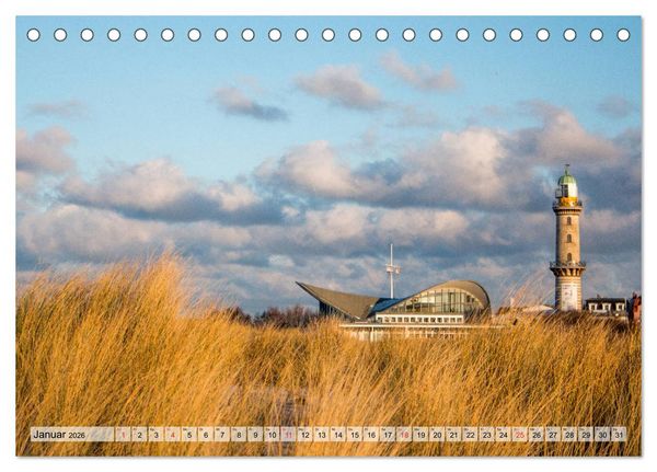 Produktbild: Hansestadt Rostock Historischer Stadtkern bis Warnem&uuml;nde (Tischkalender 2026 DIN A5 quer), CALVENDO Monatskalender