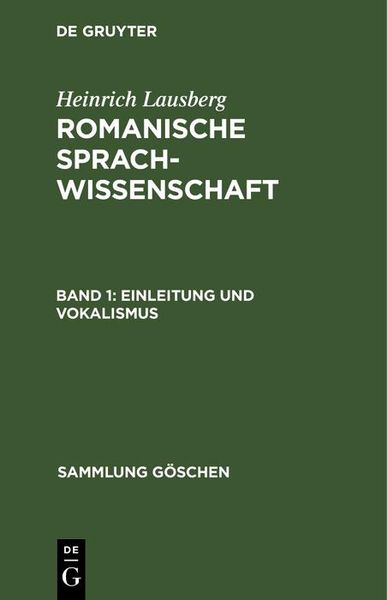 Produktbild: Einleitung und Vokalismus