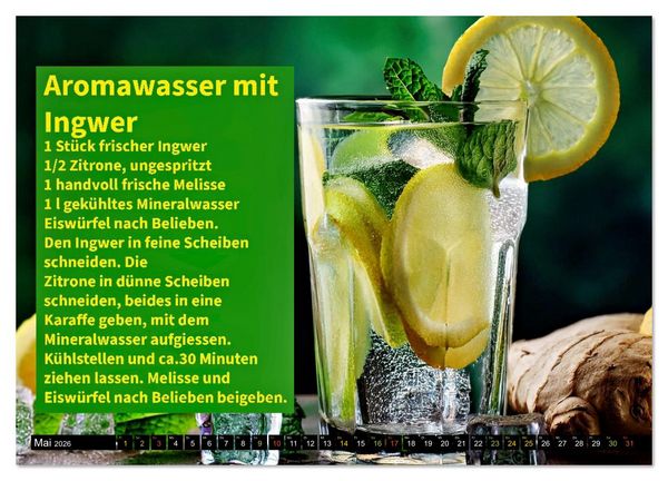 Produktbild: Eiskalt erwischt - Aromawasser (hochwertiger Premium Wandkalender 2026 DIN A2 quer), Kunstdruck in Hochglanz