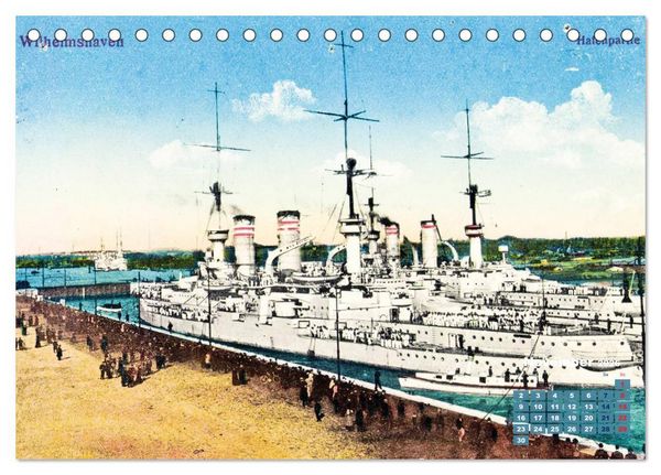 Produktbild: Fregatten, Kreuzer, Panzerschiffe &ndash; historische Karten von Kriegsschiffen (Tischkalender 2026 DIN A5 quer), CALVENDO Monatskalender