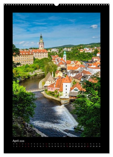 Produktbild: Cesky Krumlov Krumau (hochwertiger Premium Wandkalender 2026 DIN A2 hoch), Kunstdruck in Hochglanz