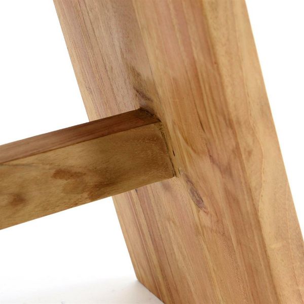 Produktbild: Hocker Teakholz Sitzhocker Holzhocker H&ouml;he 47cm