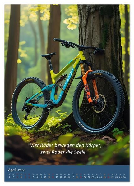 Produktbild: Leidenschaft Fahrrad (Tischkalender 2026 DIN A5 hoch), CALVENDO Monatskalender