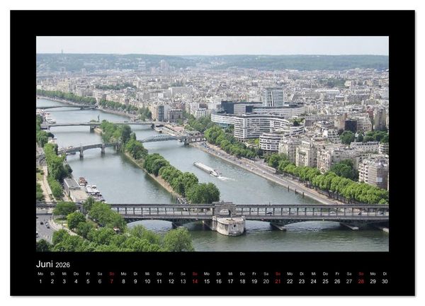 Produktbild: Paris von oben (Wandkalender 2026 DIN A2 quer), CALVENDO Monatskalender