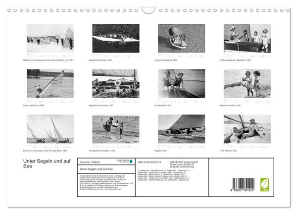 Produktbild: Unter Segeln und auf See (Wandkalender 2026 DIN A3 quer), CALVENDO Monatskalender