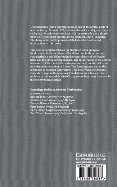 Produktbild: Galois Representations and (Phi, Gamma)-Modules