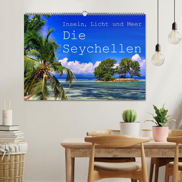 Produktbild: Inseln, Licht und Meer - die Seychellen (Wandkalender 2026 DIN A2 quer), CALVENDO Monatskalender