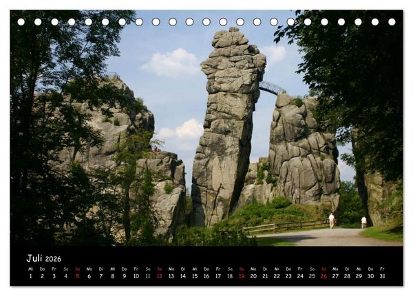 Produktbild: Die Externsteine (Tischkalender 2026 DIN A5 quer), CALVENDO Monatskalender