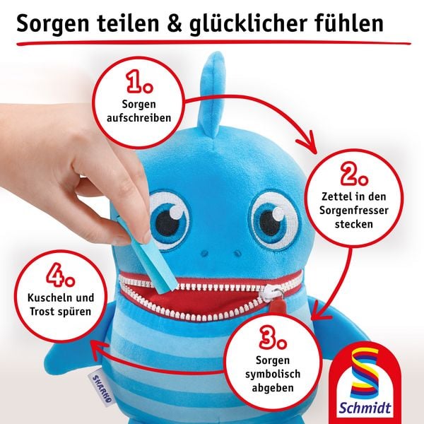 Produktbild: Schmidt 42662 - Sorgenfresser Boogie Woogies, Sharko, 25 cm, Pl&uuml;sch, Limited Edition