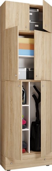 Produktbild: Holz Besenschrank Staubsauger Putzschrank Lona SA