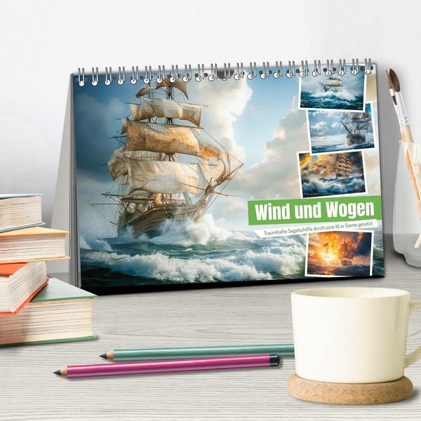 Produktbild: Wind und Wogen (Tischkalender 2026 DIN A5 quer), CALVENDO Monatskalender