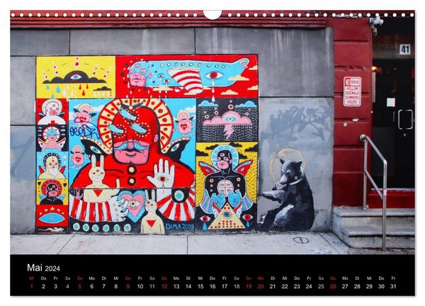 'New York Street Art Kalender (Wandkalender 2024 DIN A3 quer), CALVENDO