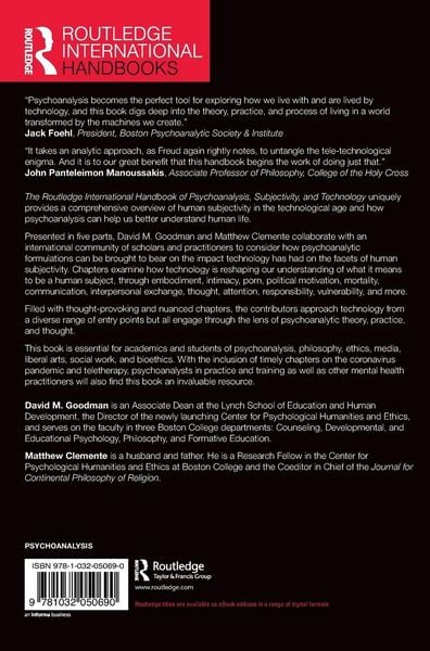 Produktbild: The Routledge International Handbook of Psychoanalysis, Subjectivity, and Technology