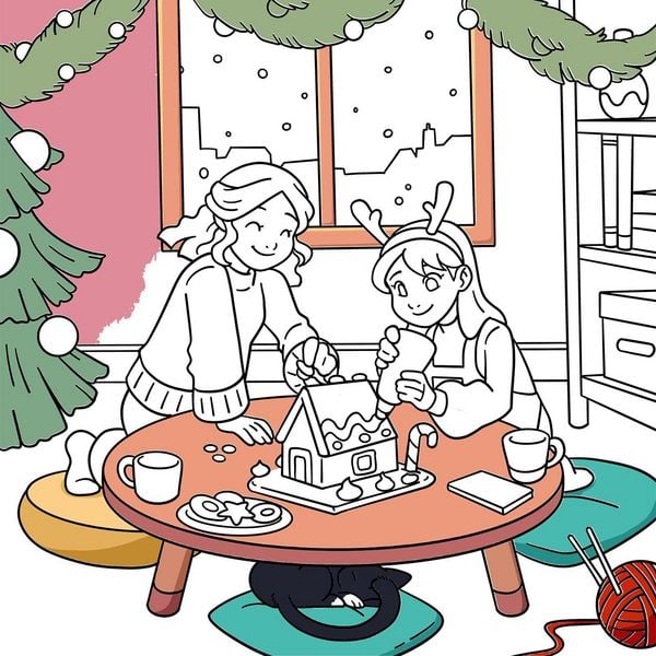Produktbild: Cozy Time Coloring. Comfy Girl Christmas