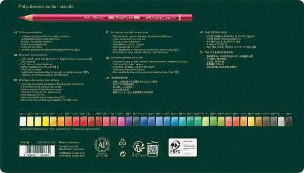 Produktbild: Faber-Castell K&uuml;nstlerfarbstifte Polychromos, 36er Set