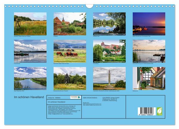 Produktbild: Im sch&ouml;nen Havelland (Wandkalender 2026 DIN A3 quer), CALVENDO Monatskalender