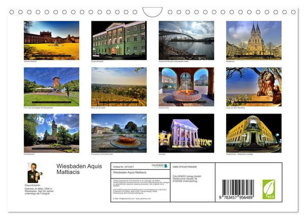 Produktbild: Wiesbaden Aquis Mattiacis (Wandkalender 2026 DIN A4 quer), CALVENDO Monatskalender