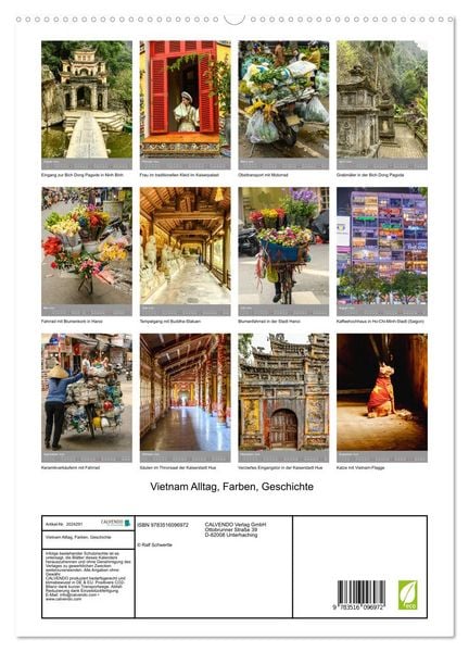 Produktbild: Vietnam Alltag, Farben, Geschichte (hochwertiger Premium Wandkalender 2026 DIN A2 hoch), Kunstdruck in Hochglanz