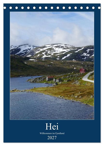 Produktbild: Hei - Willkommen im Fjordland (Tischkalender 2027 DIN A5 hoch), CALVENDO Monatskalender