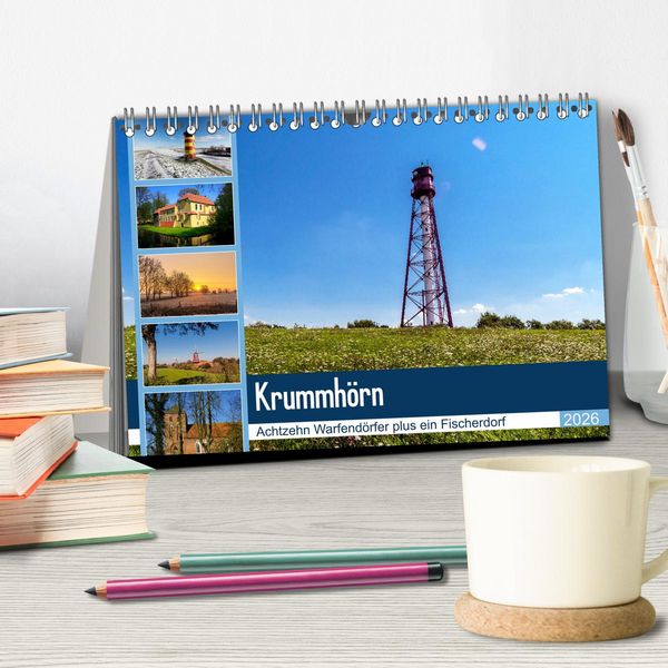Produktbild: KRUMMH&Ouml;RN Achtzehn Warfend&ouml;rfer plus ein Fischerdorf (Tischkalender 2026 DIN A5 quer), CALVENDO Monatskalender