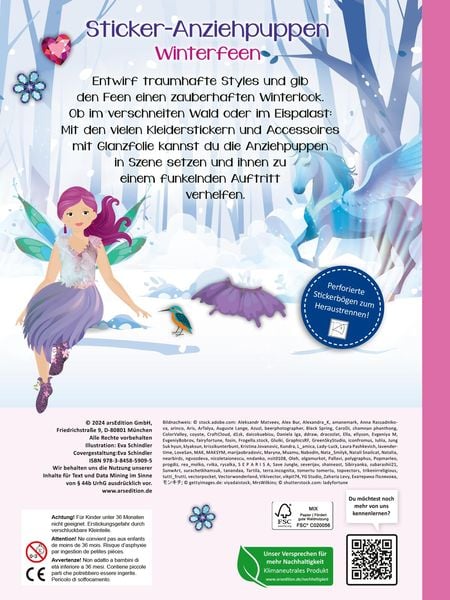 Produktbild: Sticker-Anziehpuppen Metallic &ndash; Winterfeen