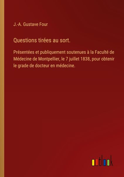 Produktbild: Questions tir&eacute;es au sort.