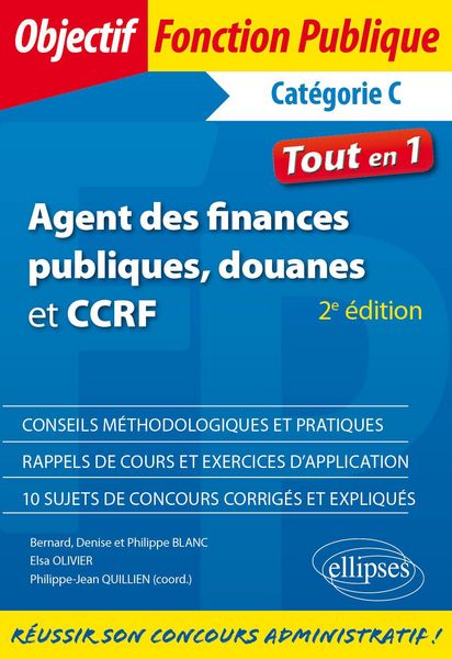 Produktbild: Agent des finances publiques, douanes et CCRF - Cat&eacute;gorie C - Tout-en-un - 2e &eacute;dition