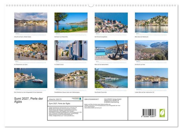 Produktbild: Symi 2027, Perle der &Auml;g&auml;is (hochwertiger Premium Wandkalender 2027 DIN A2 quer), Kunstdruck in Hochglanz