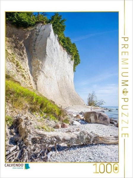 CALVENDO Puzzle Insel Rügen - Kreidefelsen nördlich von Sassnitz | 1000 Teile Lege-Größe 64 × 48 cm Foto-Puzzle für glückliche Stunden
