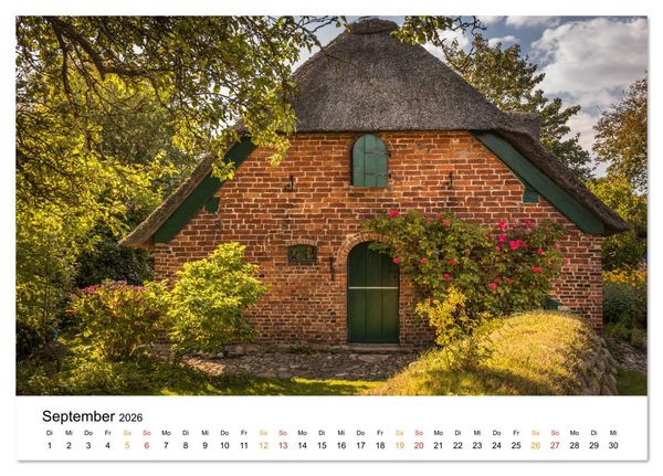 Produktbild: Sylter Friesenh&auml;user (Tischkalender 2026 DIN A5 quer), CALVENDO Monatskalender