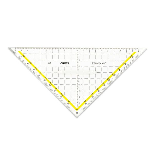 Produktbild: ARISTO TZ-Dreieck 22,5 cm, 400 Gon Facette an Hypotenuse, Tuschenoppen