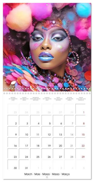Produktbild: Fascination artful hair (Wall Calendar 2026 12 &times; 12 Inch) CALVENDO 12 Month Wall Calendar