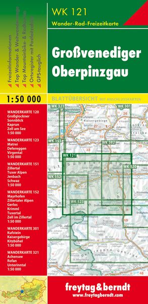 Produktbild: freytag & berndt Wanderkarte WK 121 Gro&szlig;venediger - Oberpinzgau 1:50.000