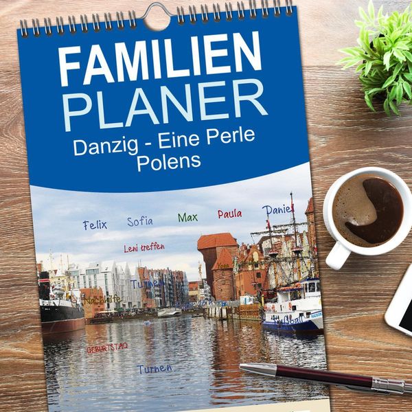 Produktbild: Familienplaner 2026 - Danzig - Eine Perle Polens mit 5 Spalten (Wandkalender, 21 x 45 cm) CALVENDO