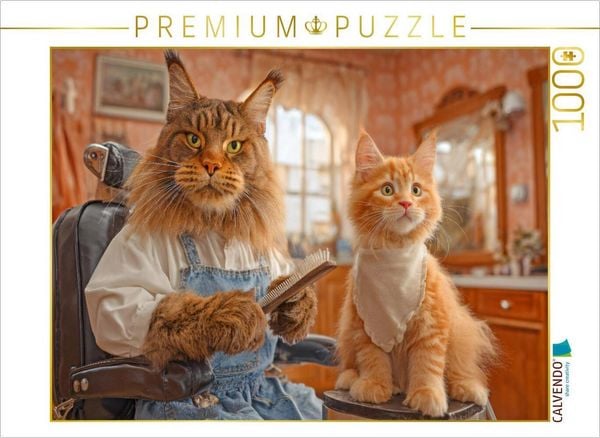 Produktbild: CALVENDO Puzzle Fris&ouml;r Katze | 1000 Teile Lege-Gr&ouml;&szlig;e 64x48cm Foto-Puzzle f&uuml;r gl&uuml;ckliche Stunden