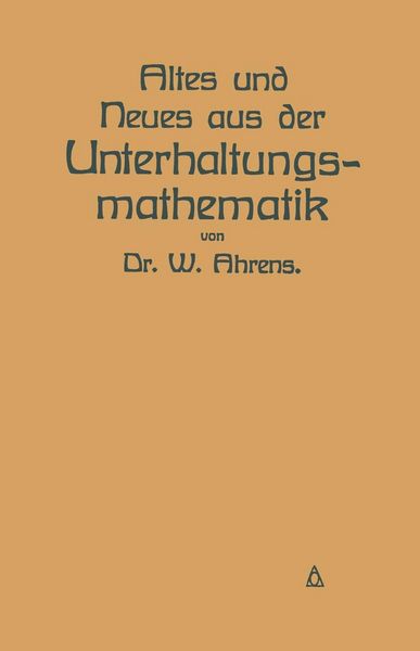 Produktbild: Altes und Neues aus der Unterhaltungsmathematik